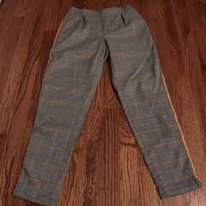 Plaid Pants with yellow detailing